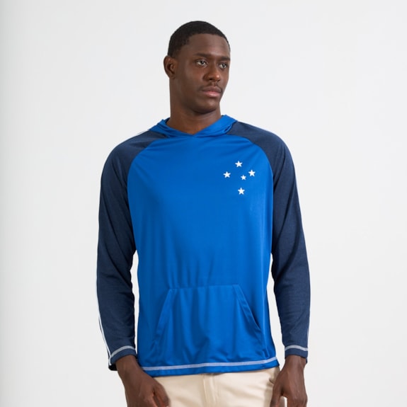Blusa Cruzeiro Lacado Azul - Masculino