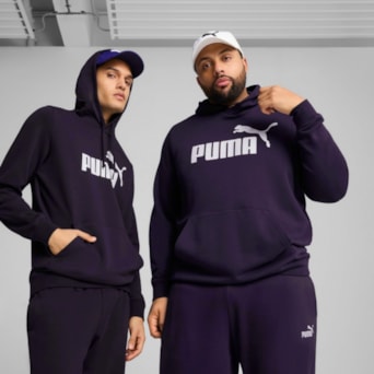 Blusa Puma Moletom Com Capuz Essentials Logo - Masculino