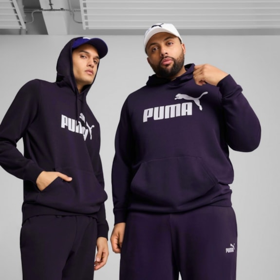 Blusa Puma Moletom Com Capuz Essentials Logo - Masculino