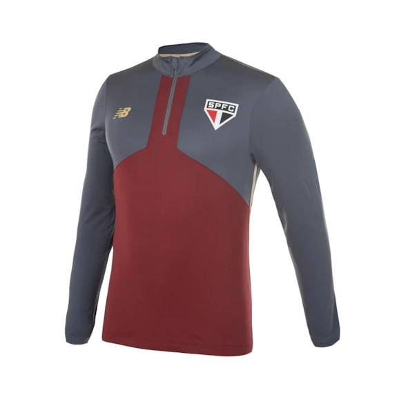 Blusa São Paulo New Balance 2025 Treino Manga Longa - Masculino