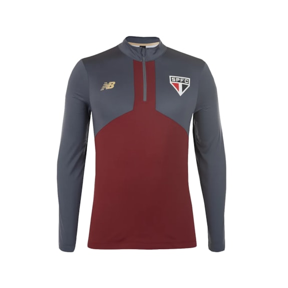 Blusa São Paulo New Balance 2025 Treino Manga Longa - Masculino
