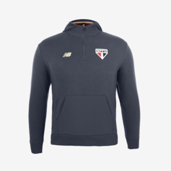 Blusa São Paulo New Balance Viagem Com Capuz Cinza - Masculino