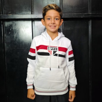 Blusa São Paulo Retrô Moletom Tri Mundial 2005 - Infantil