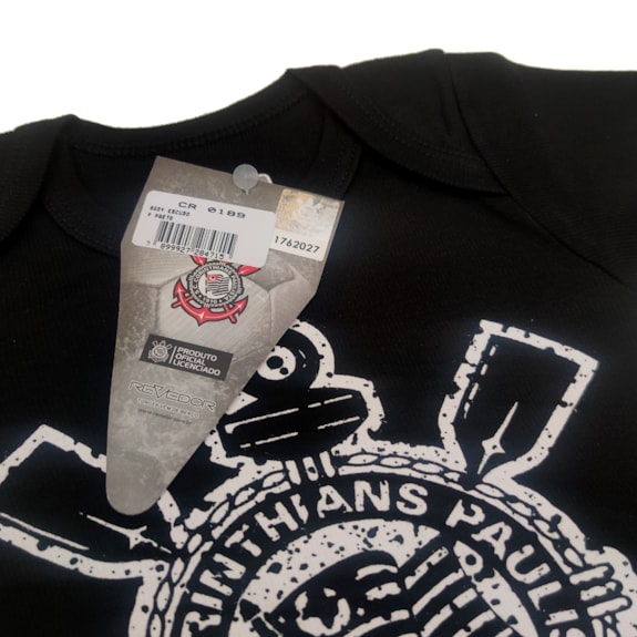 Body Corinthians Escudo Bebê - Infantil