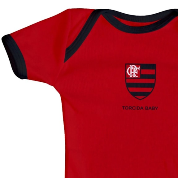 Body Flamengo Vermelho Torcida Baby Oficial