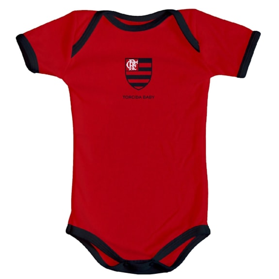 Body Flamengo Vermelho Torcida Baby Oficial