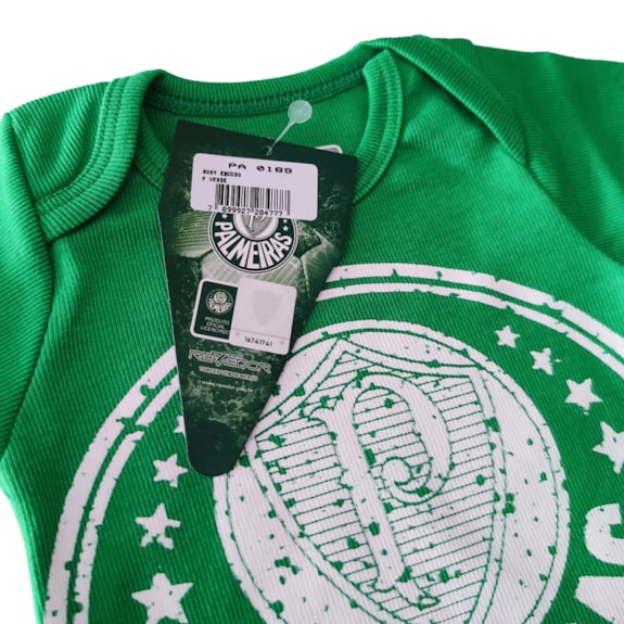 Body Palmeiras Escudo Bebê Oficial