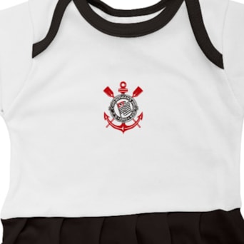 Body Vestido Corinthians Torcida Baby Oficial - Infantil