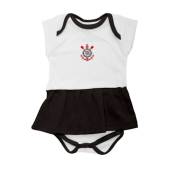 Body Vestido Corinthians Torcida Baby Oficial - Infantil