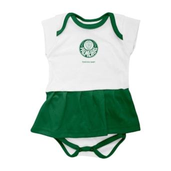 Body Vestido Palmeiras Torcida Baby Oficial - Infantil