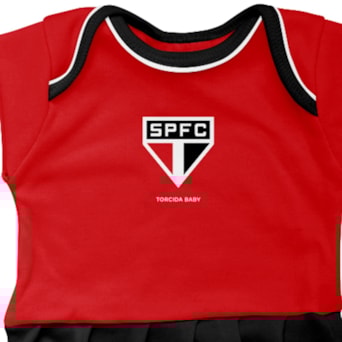 Body Vestido São Paulo Torcida Baby Oficial - Infantil