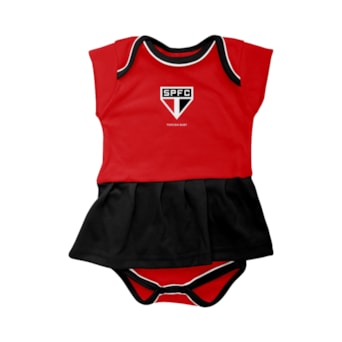 Body Vestido São Paulo Torcida Baby Oficial - Infantil