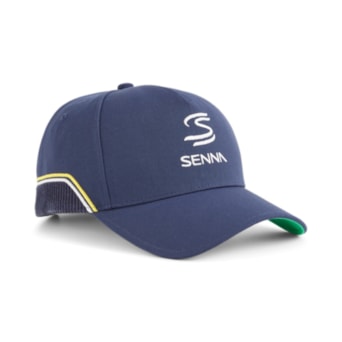 Boné Ayton Senna Puma Aba Curva Azul Adulto