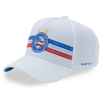 Boné Bahia Escudo Patch Bordado SuperCap Branco Aba Curva - Oficial