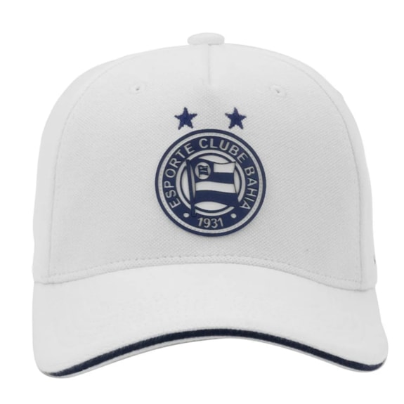 Boné Bahia SuperCap Aba Curva Branco E Marinho - Oficial