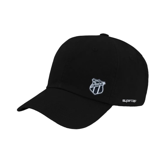 Boné Ceará SuperCap Escudo Lateral Aba Curva Preto - Masculino Tamanho:Único;Cor:Preto