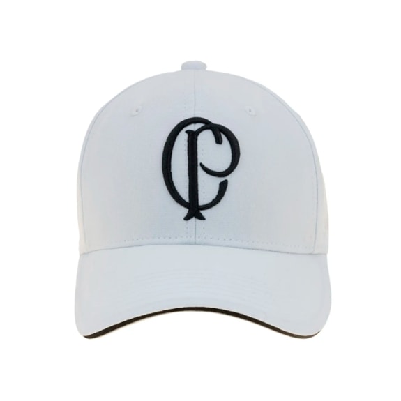 Boné Corinthians CP Bordado Branco Supercap Aba Curva - Oficial