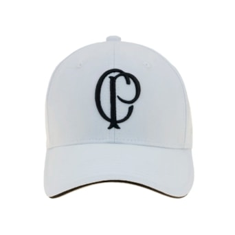 Boné Corinthians CP Bordado Branco Supercap Aba Curva - Oficial