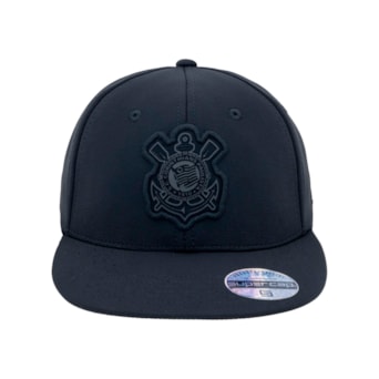 Boné Corinthians SuperCap Escudo Bordado Aba Reta - Masculino