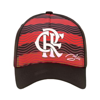 Boné Flamengo SuperCap Zico Aba Curva Listrado Oficial