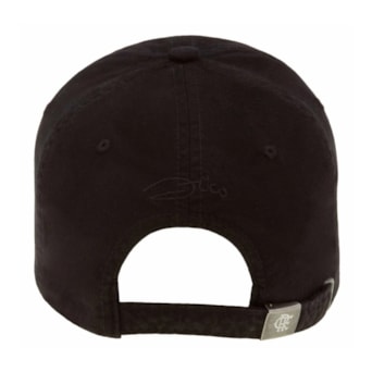 Boné Flamengo SuperCap Zico Bordado Preto Aba Curva - Masculino