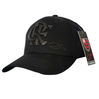 Boné Flamengo Zico Aba Curva Preto Oficial