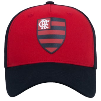 Boné Flamengo Zico SuperCap Vermelho e Preto Aba Curva - Oficial