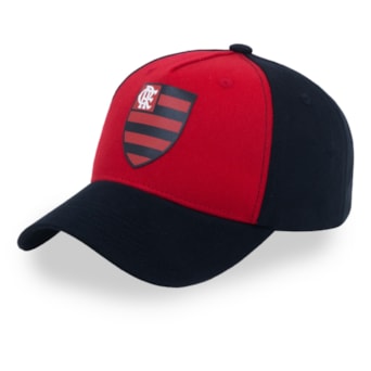 Boné Flamengo Zico SuperCap Vermelho e Preto Aba Curva - Oficial