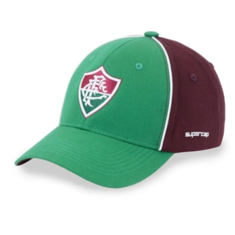 Boné Fluminense SuperCap Símbolo Frontal Verde e Grená - Oficial