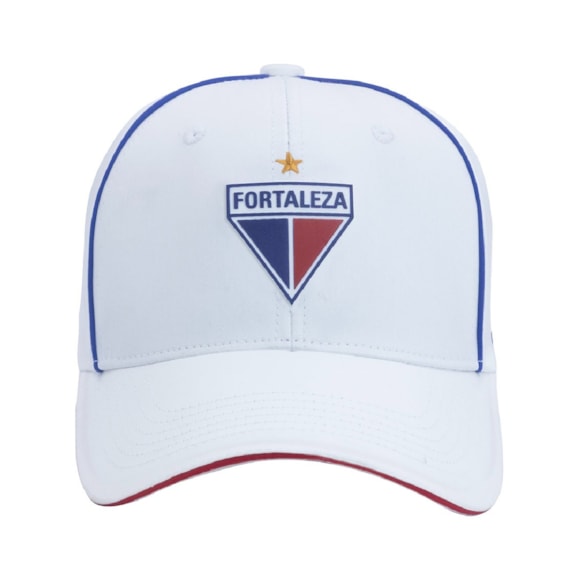 Boné Fortaleza Supercap Branco Escudo Silk Aba Curva Oficial