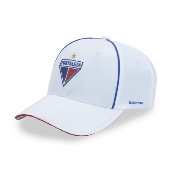 Boné Fortaleza Supercap Branco Escudo Silk Aba Curva Oficial
