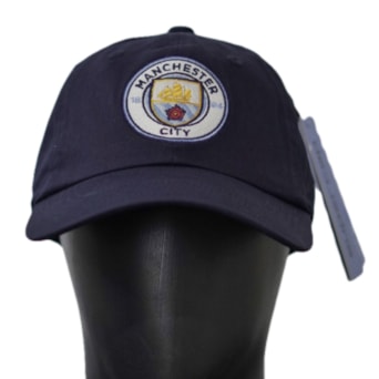Boné Manchester City SuperCap Escudo Bordado Aba Curva - Masculino