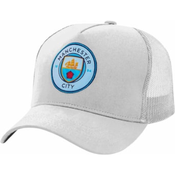 Boné Manchester City SuperCap Trucker Branco - Masculino