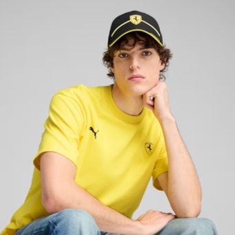 Boné Puma Scuderia Ferrari Aba Curva Race Preto - Adulto