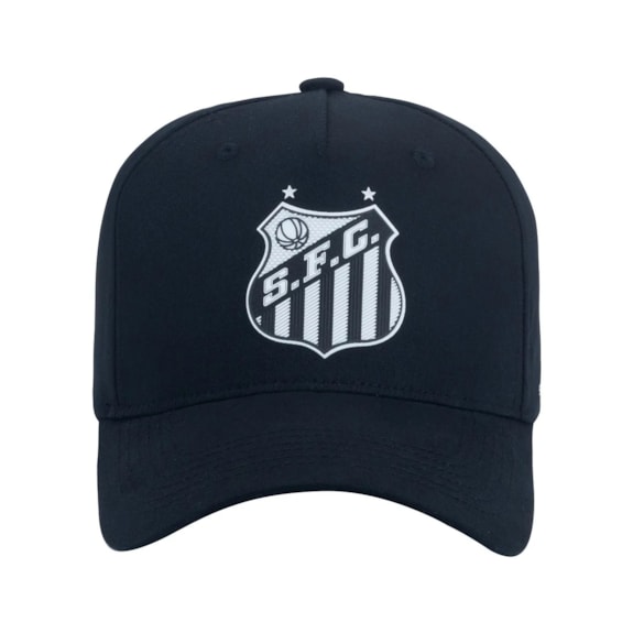 Boné Santos SuperCap Aba Curva Símbolo Oficial Tamanho:Único;Cor:Preto
