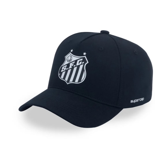 Boné Santos SuperCap Aba Curva Símbolo Oficial Tamanho:Único;Cor:Preto