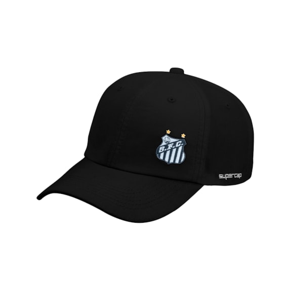 Boné Santos SuperCap Alvinegro Aba Curva Preto - Masculino