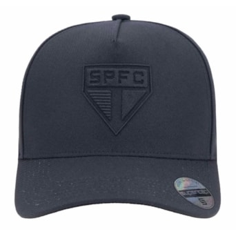 Boné São Paulo SuperCap  Aba Curva All Black  - Masculino