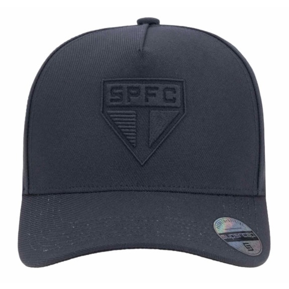 Boné São Paulo SuperCap  Aba Curva All Black  - Masculino