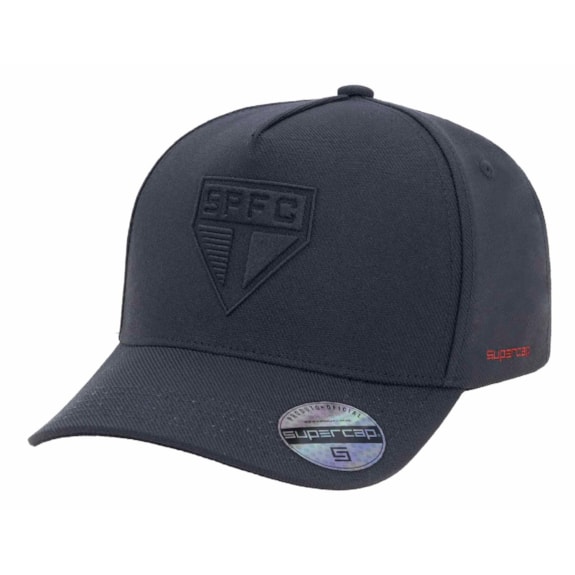Boné São Paulo SuperCap  Aba Curva All Black  - Masculino