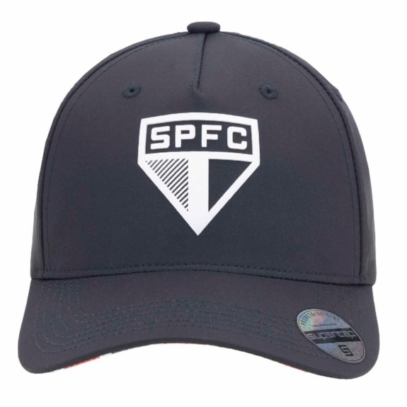 Boné São Paulo SuperCap Aba Curva Fosco Preto - Masculino