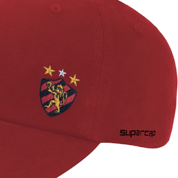 Boné Sport Recife SuperCap Escudo Bordado Aba Curva Vermelho - Masculino