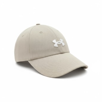Boné Under Armour Blitzing Aba Curva Bege Oficial