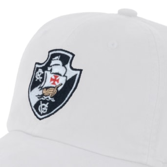 Boné Vasco Da Gama Escudo Bordado SuperCap Branco Aba Curva - Oficial