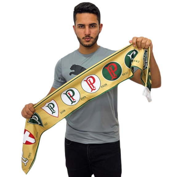 Cachecol Palmeiras Faixa Evolução dos Símbolos 110 Anos - Adulto
