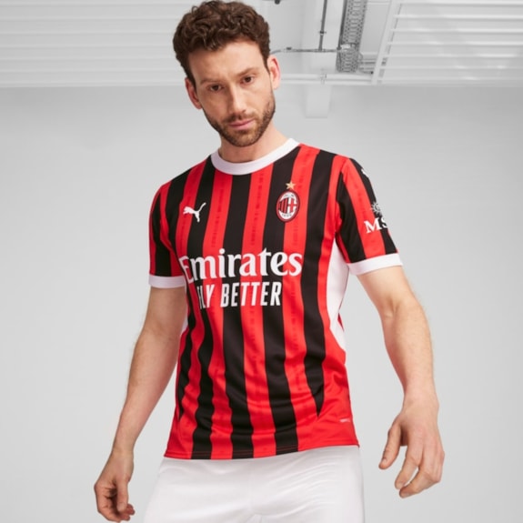 Camisa AC Milan Puma 24/25 Uniforme 1 Torcedor - Masculino