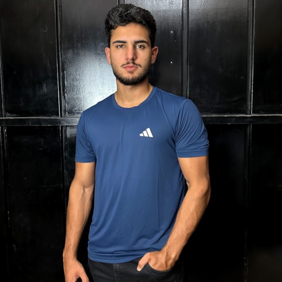 Camisa Adidas Own The Run Basic Azul - Masculina