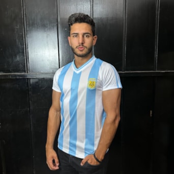 Camisa Argentina Retrô 1990 Home - Masculino