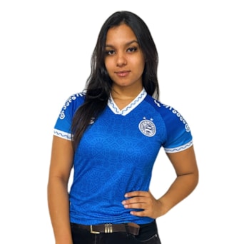 Camisa Bahia Esquadrão 2024 Baby Look Novembro Negro - Feminina