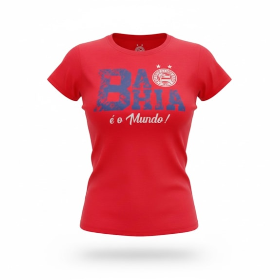 Camisa Bahia Esquadrão Basic Algodão Vermelha - Feminino